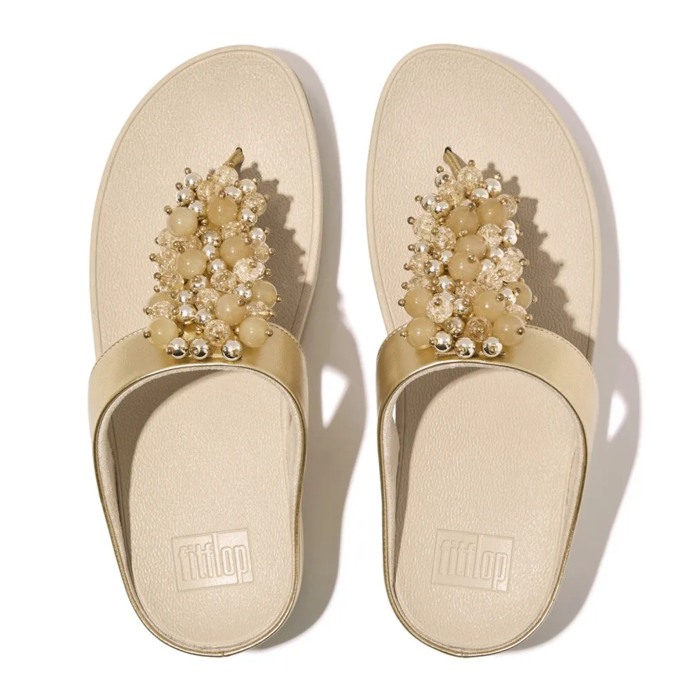 รองเท้าแตะแบบหูหนีบ ผู้หญิง รุ่น FINO BAUBLE-BEAD TOE-POST SANDALS