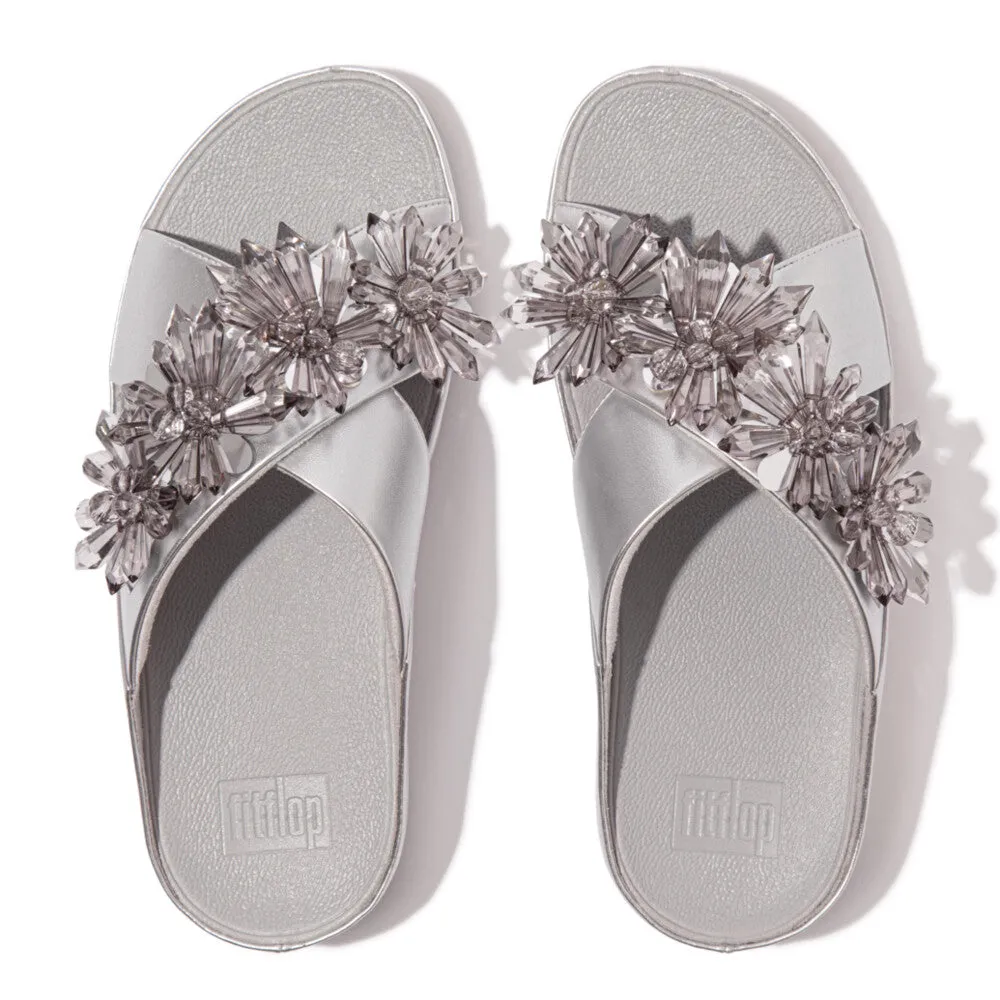 รองเท้าแตะ ผู้หญิง รุ่น RUMBA STARBURST-BEAD METALLIC CROSS SLIDES