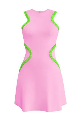 A-Line Dress with Chain Outlines