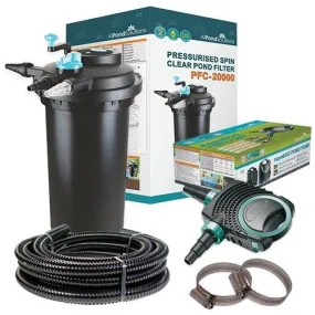 AllPondSolutions 20000L Pressurised Pond Filter Easy Clean PFC-20000-ECOKIT