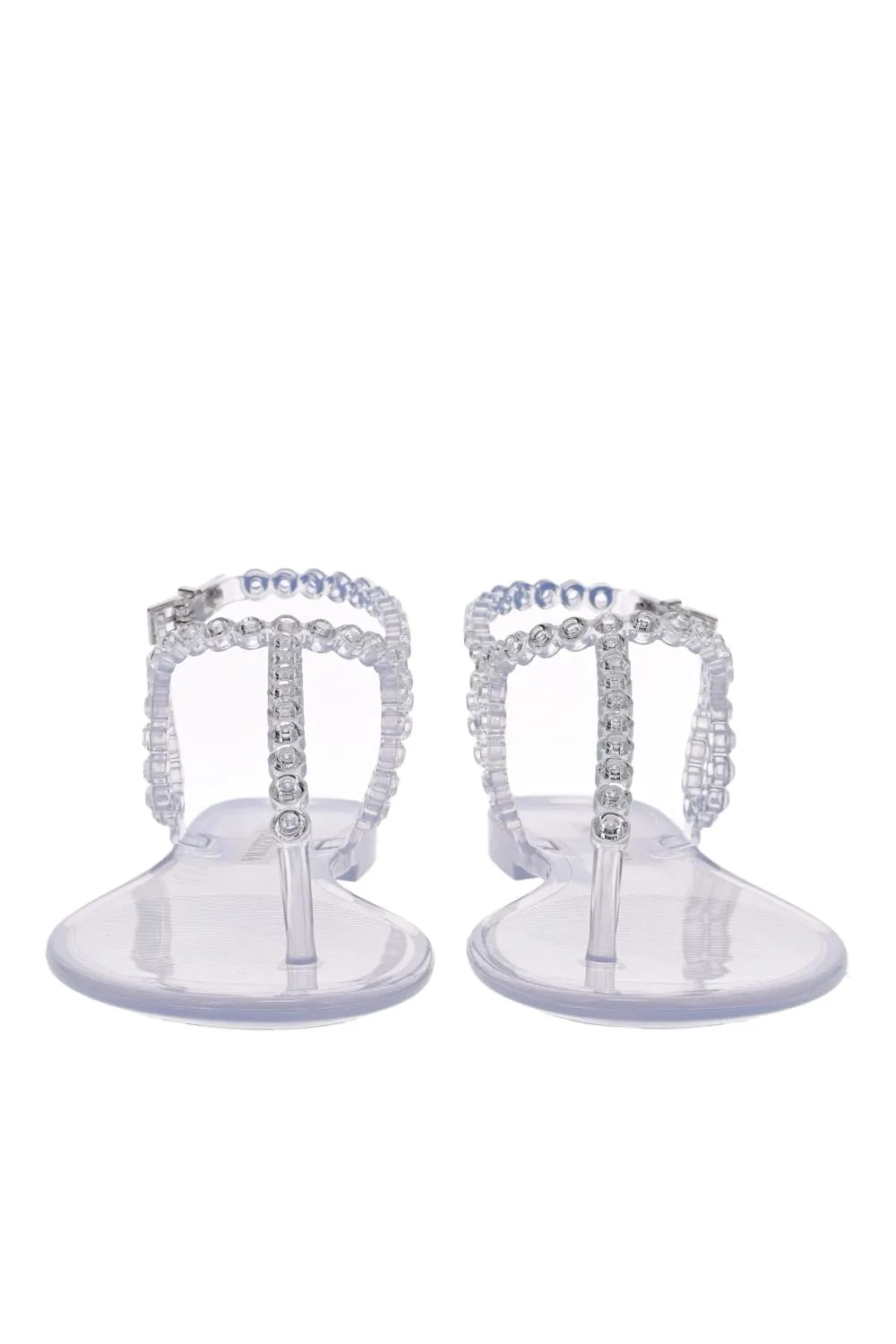 Almost Bare Crystal Transparent Jelly Sandal