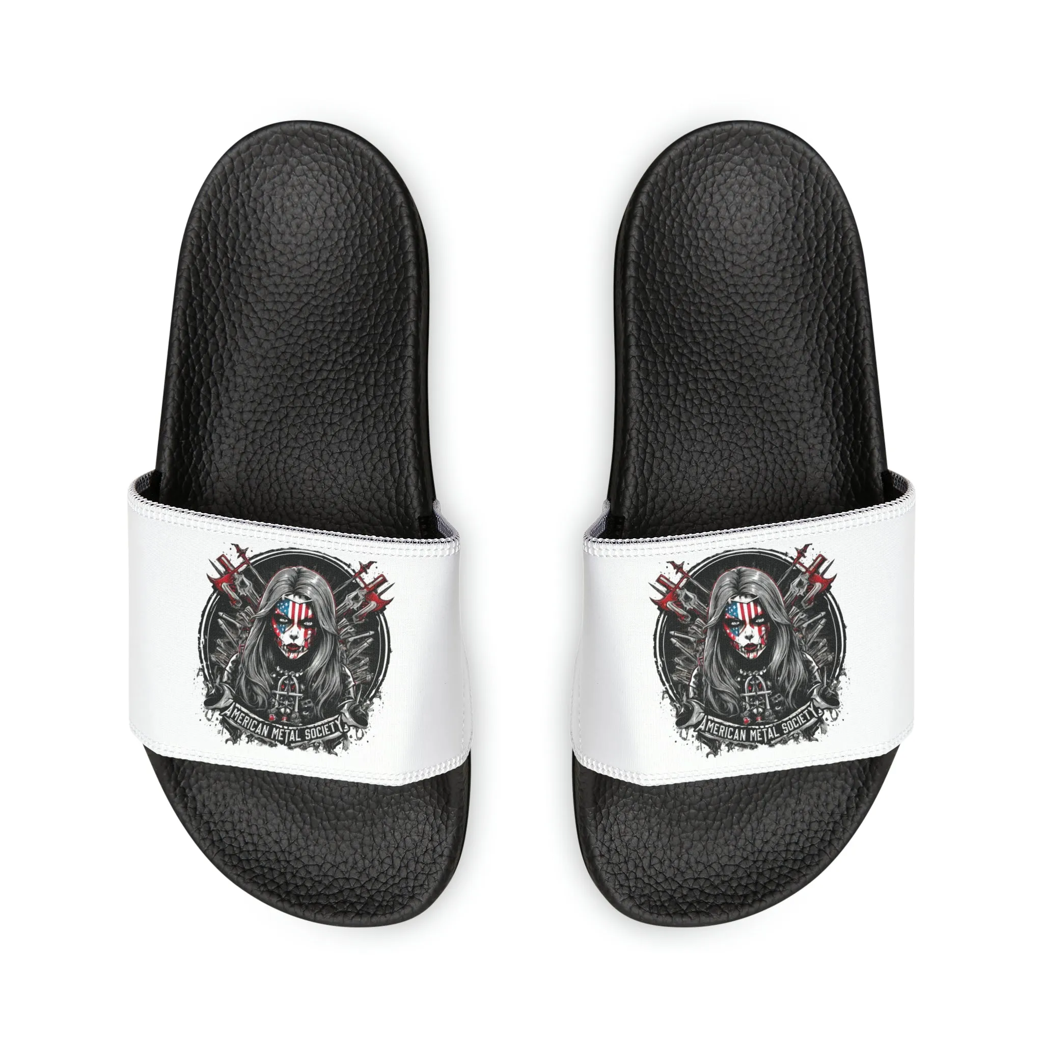 American Metal Society Women's PU Slide Sandals