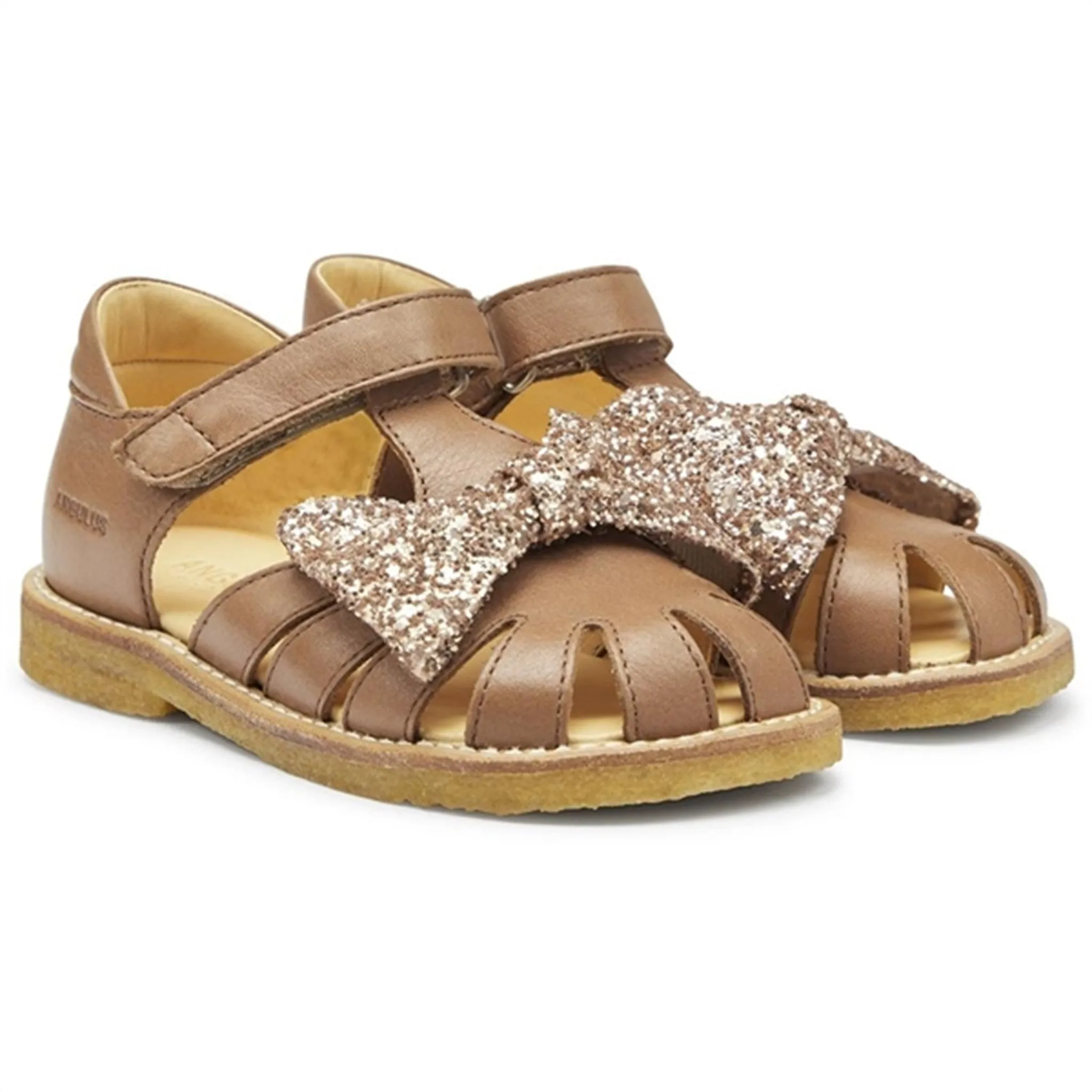 Angulus Sandals Almond/Maple Glitter