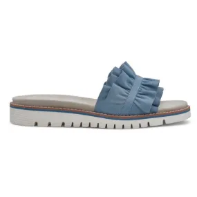 Ara Women's Keyes Slide Sandal Cool Blue Suede