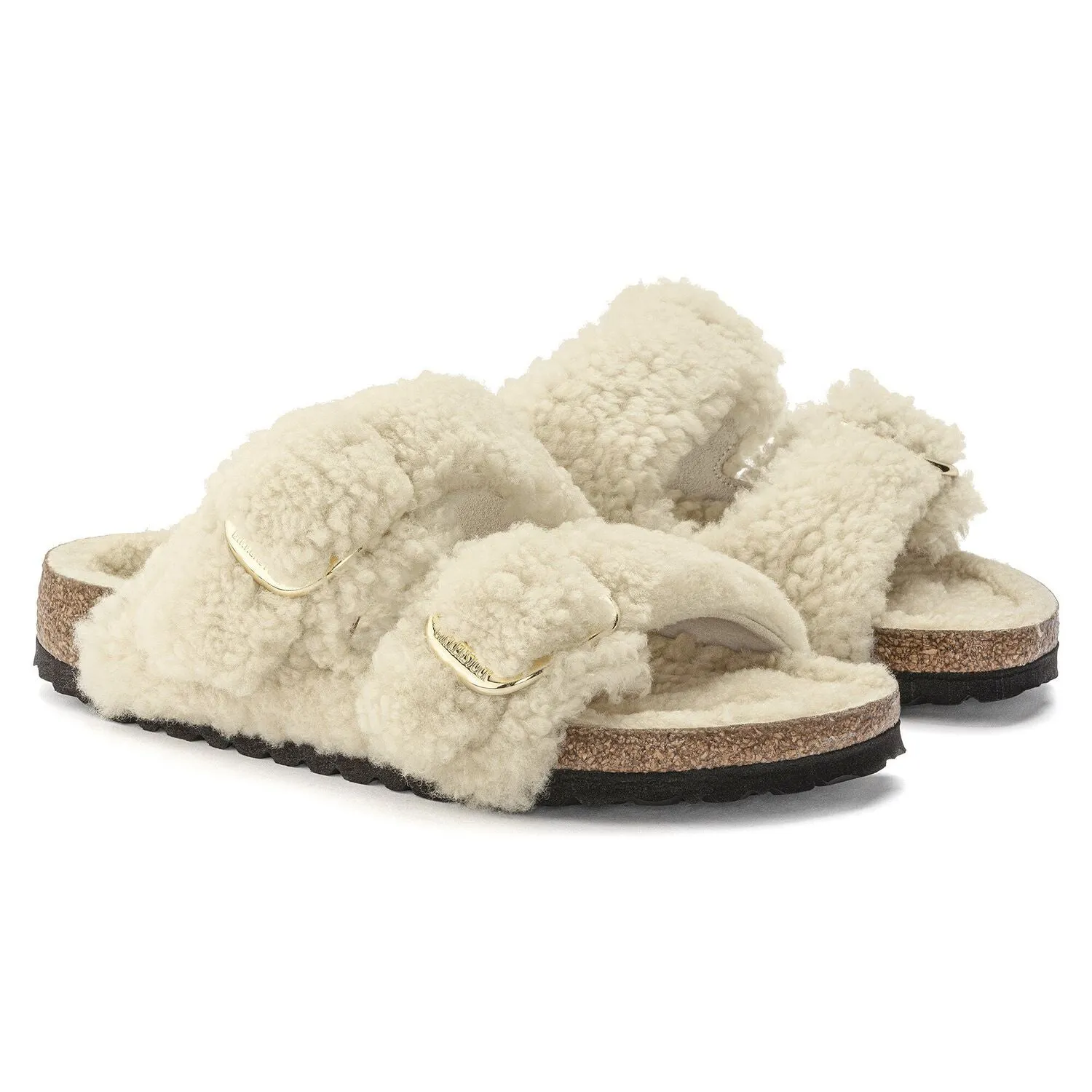 Arizona Big Buckle Shearling - Teddy Eggshell