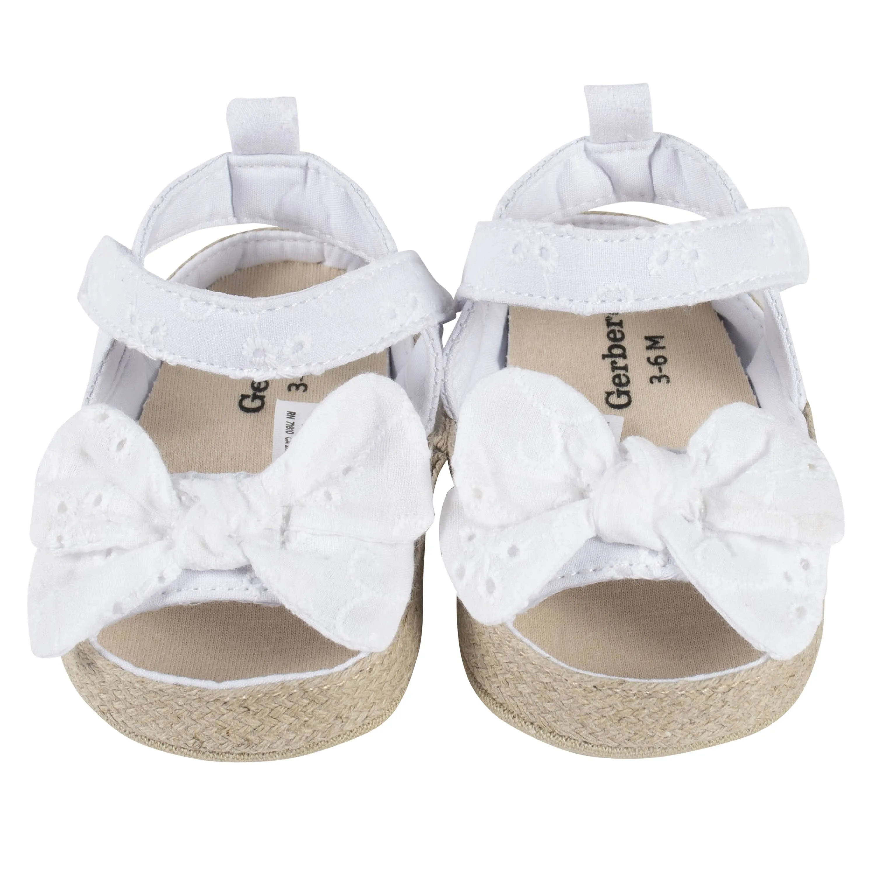 Baby Girls White Eyelet Espadrille Sandal