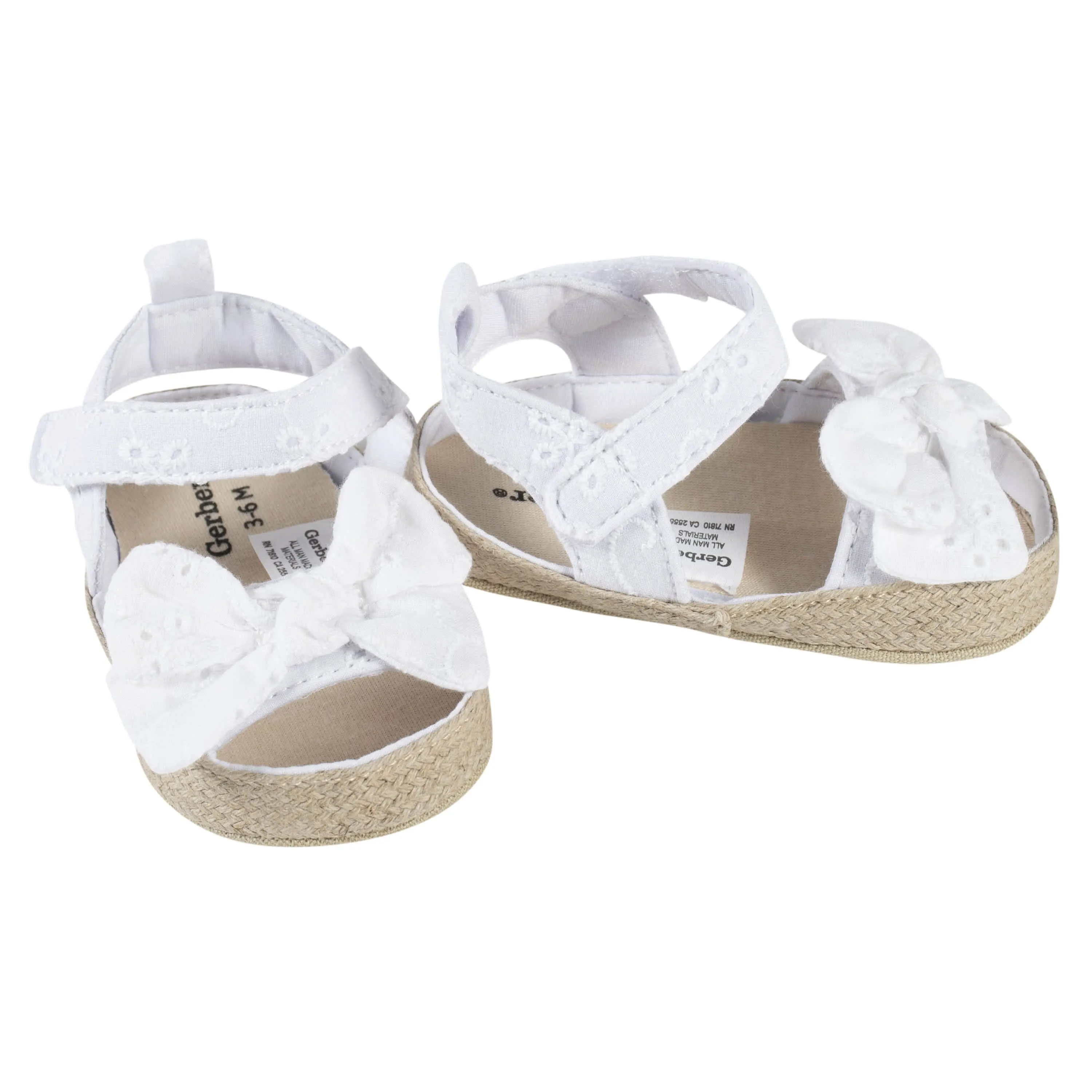 Baby Girls White Eyelet Espadrille Sandal