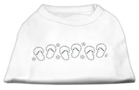 Beach Sandals Rhinestone Shirt White M (12)