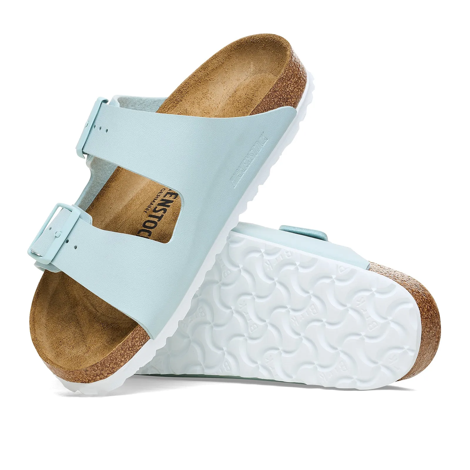 Birkenstock Arizona Narrow Slide Sandal (Women) - Surf Green Birko-Flor