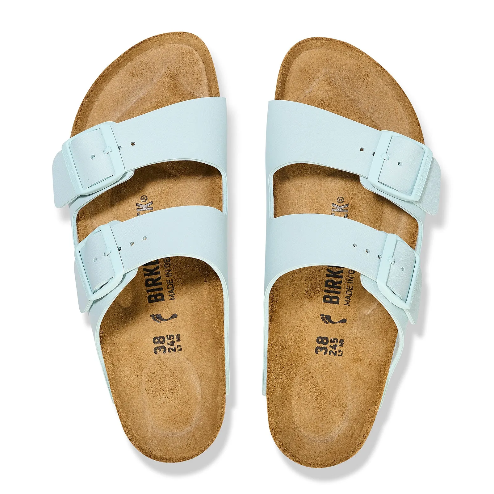 Birkenstock Arizona Narrow Slide Sandal (Women) - Surf Green Birko-Flor