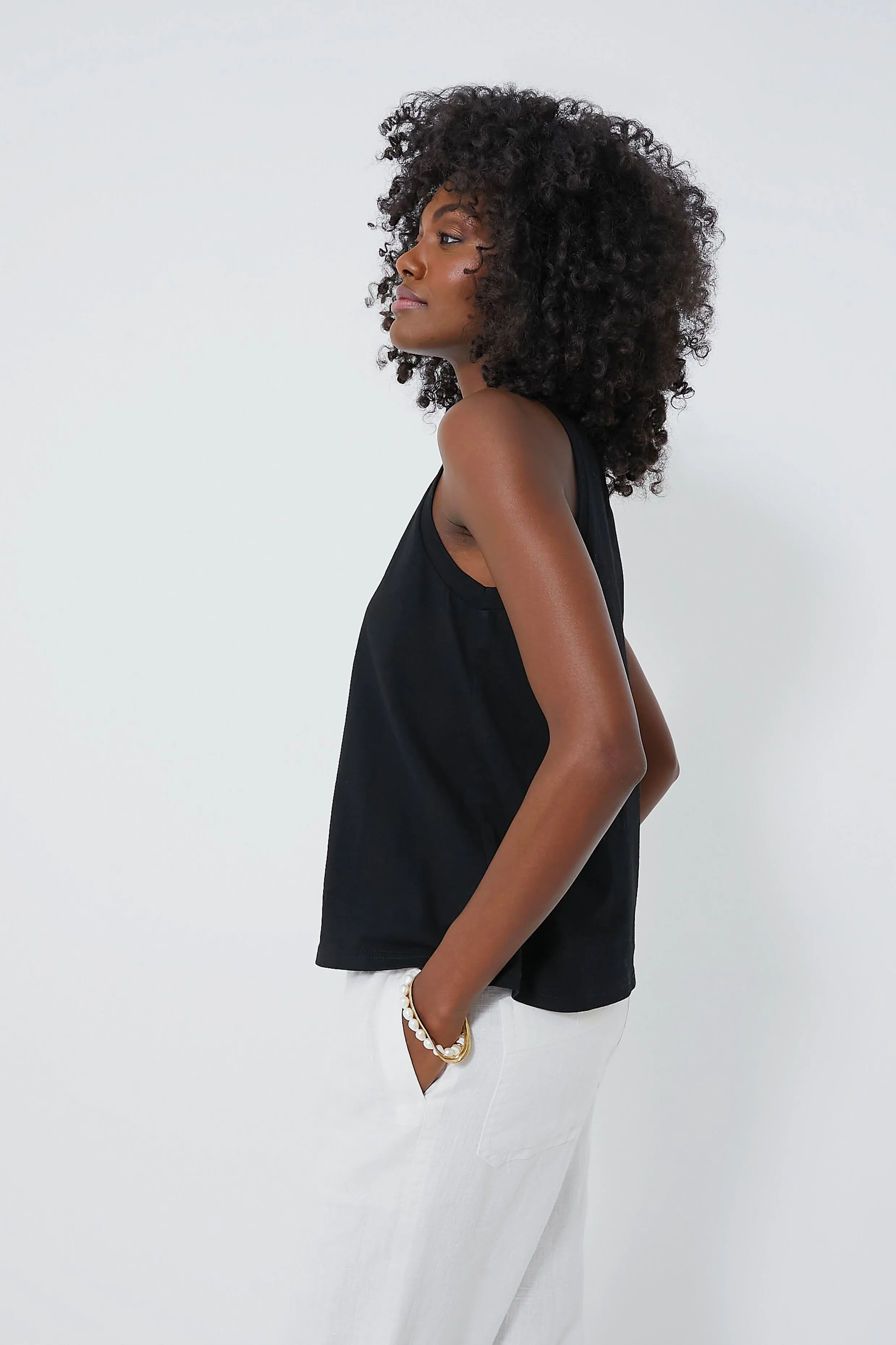 Black Anthos Cotton Tank