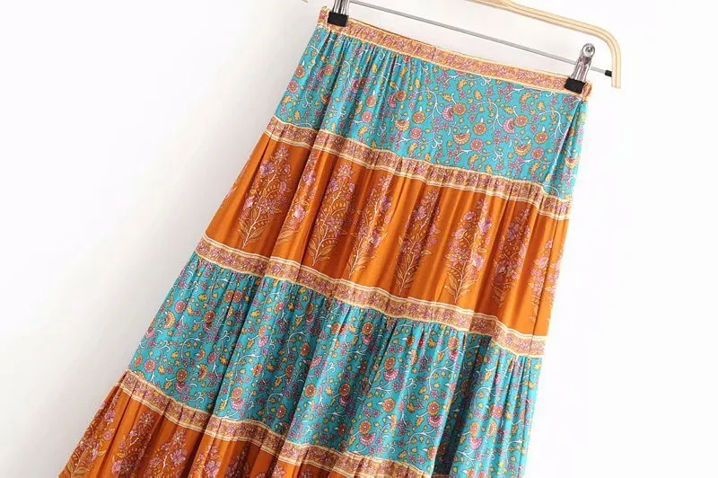 Boho Flowy Maxi Skirt