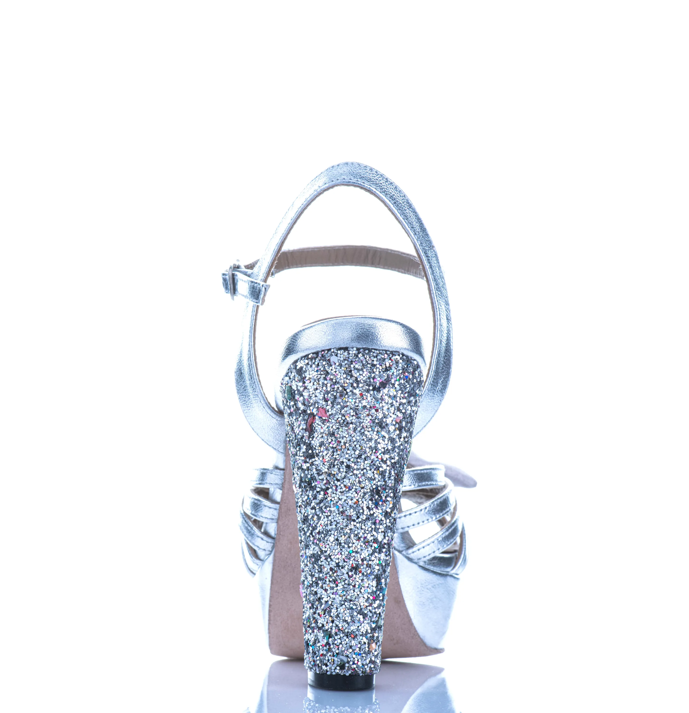 BRILLANTE SILVER SANDALS