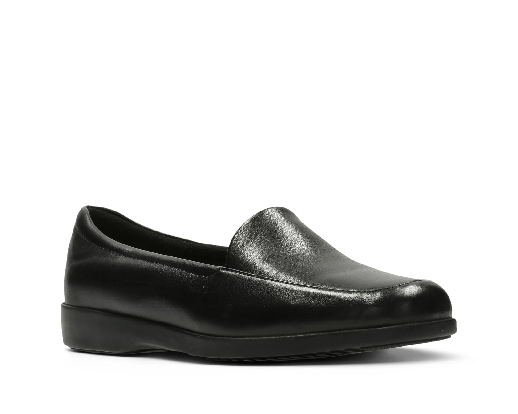 Clarks Georgia Black Leather