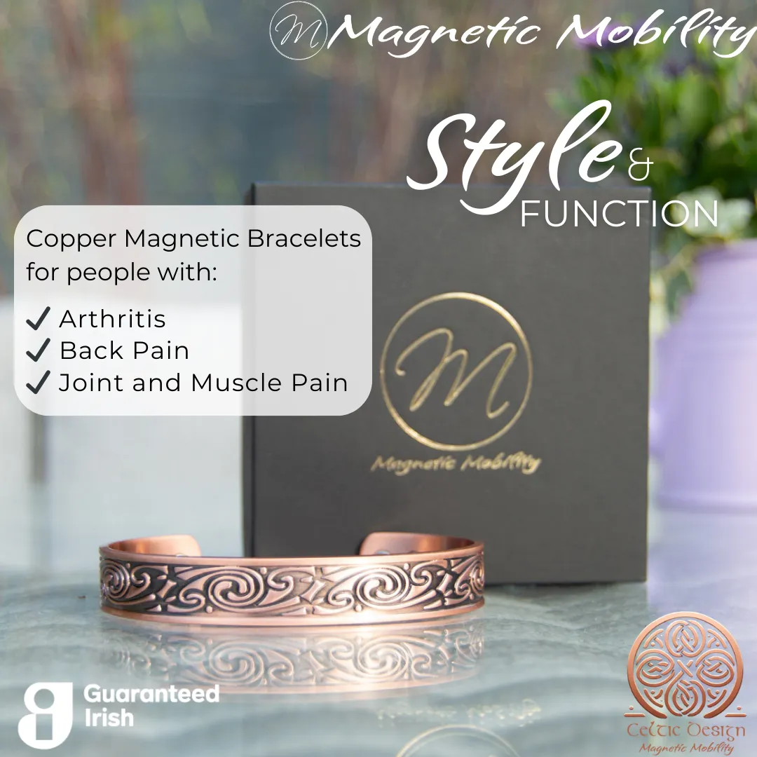 Copper Bracelet: Feverfew Copper | Magnetic Mobility