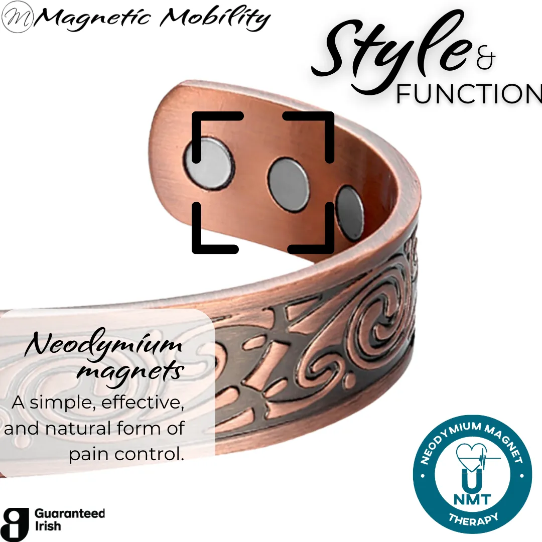 Copper Bracelet: Feverfew Copper | Magnetic Mobility