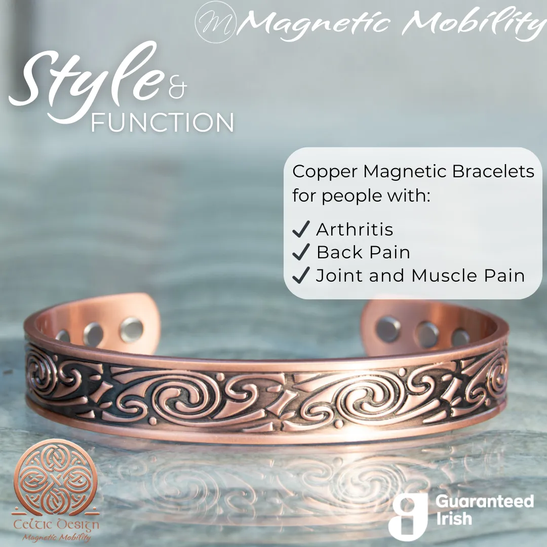 Copper Bracelet: Feverfew Copper | Magnetic Mobility