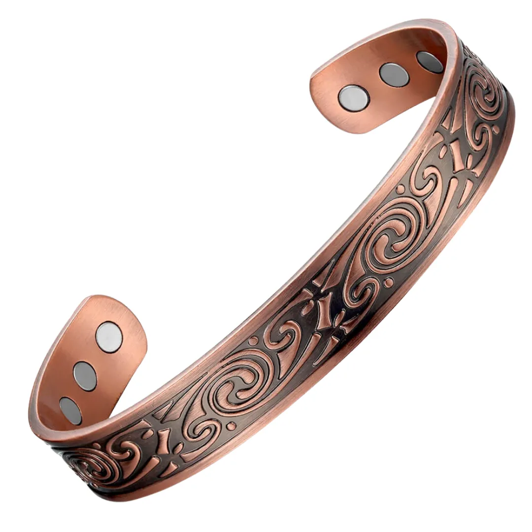 Copper Bracelet: Feverfew Copper | Magnetic Mobility