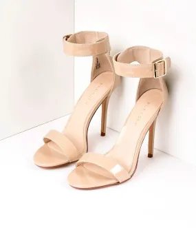 Cream Ankle Strap Amuse Sandal Pumps