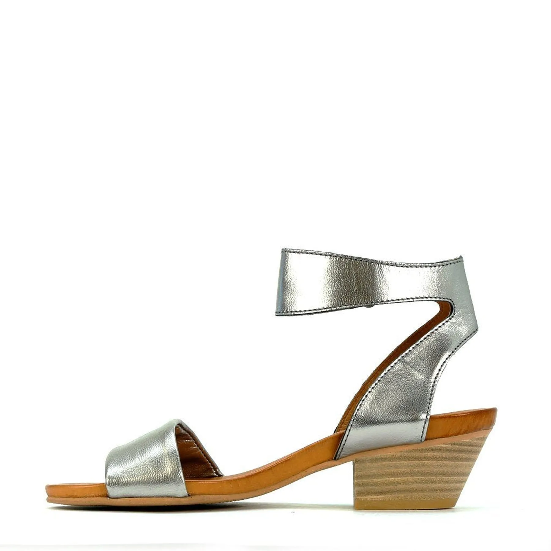 CUBO WOODEN STACK HEEL SANDALS LEATHER