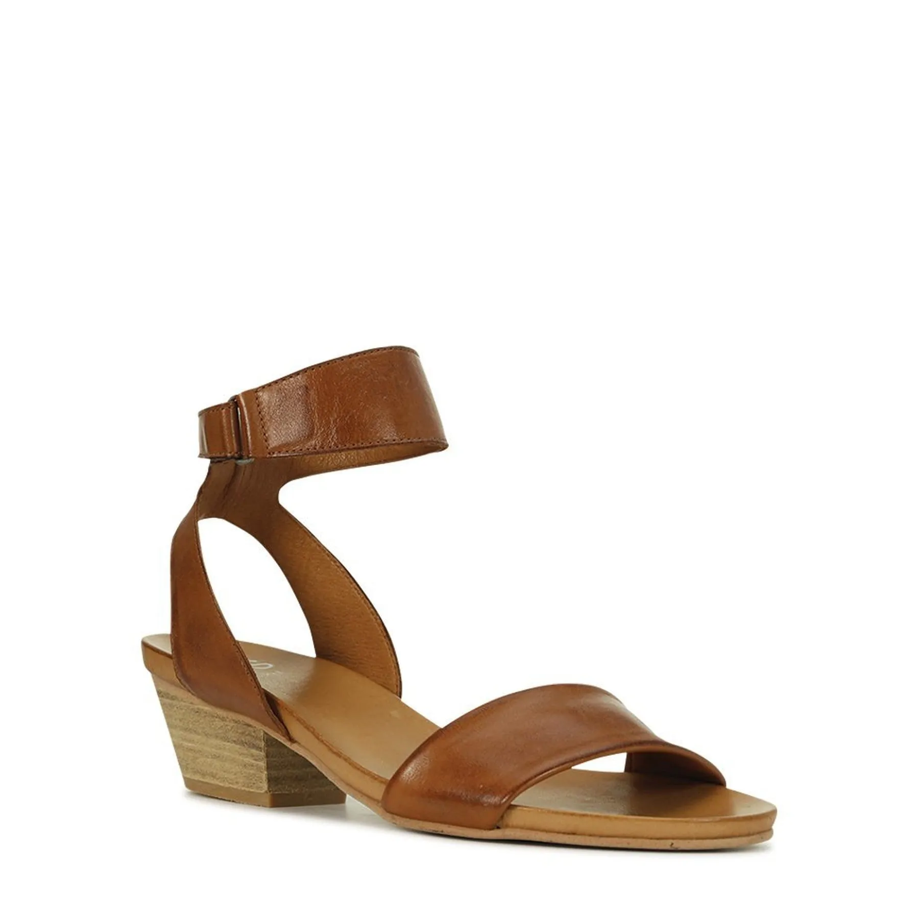 CUBO WOODEN STACK HEEL SANDALS LEATHER