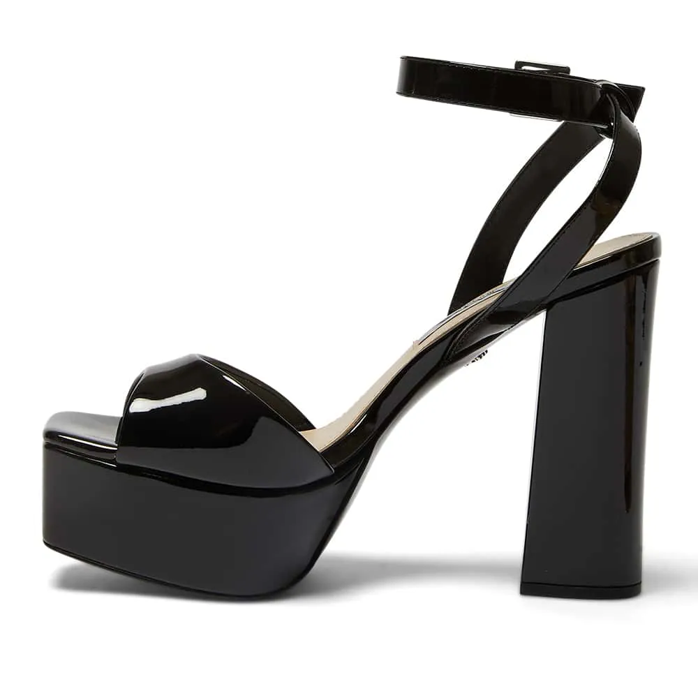 Danitza Heel in Black Crystal Patent