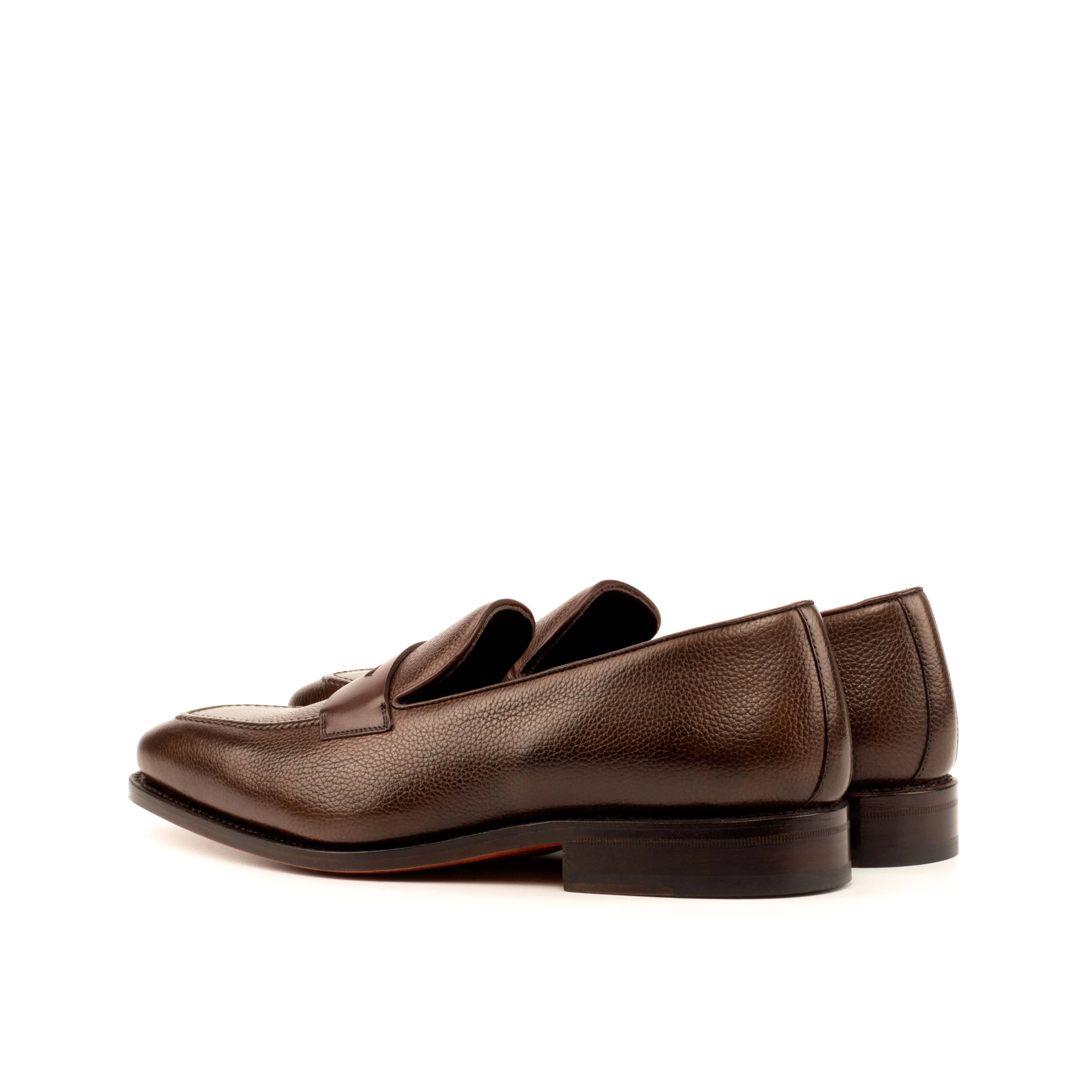 DapperFam Luciano in Dark Brown Men's Italian Leather & Italian Full Grain Leather Loafer