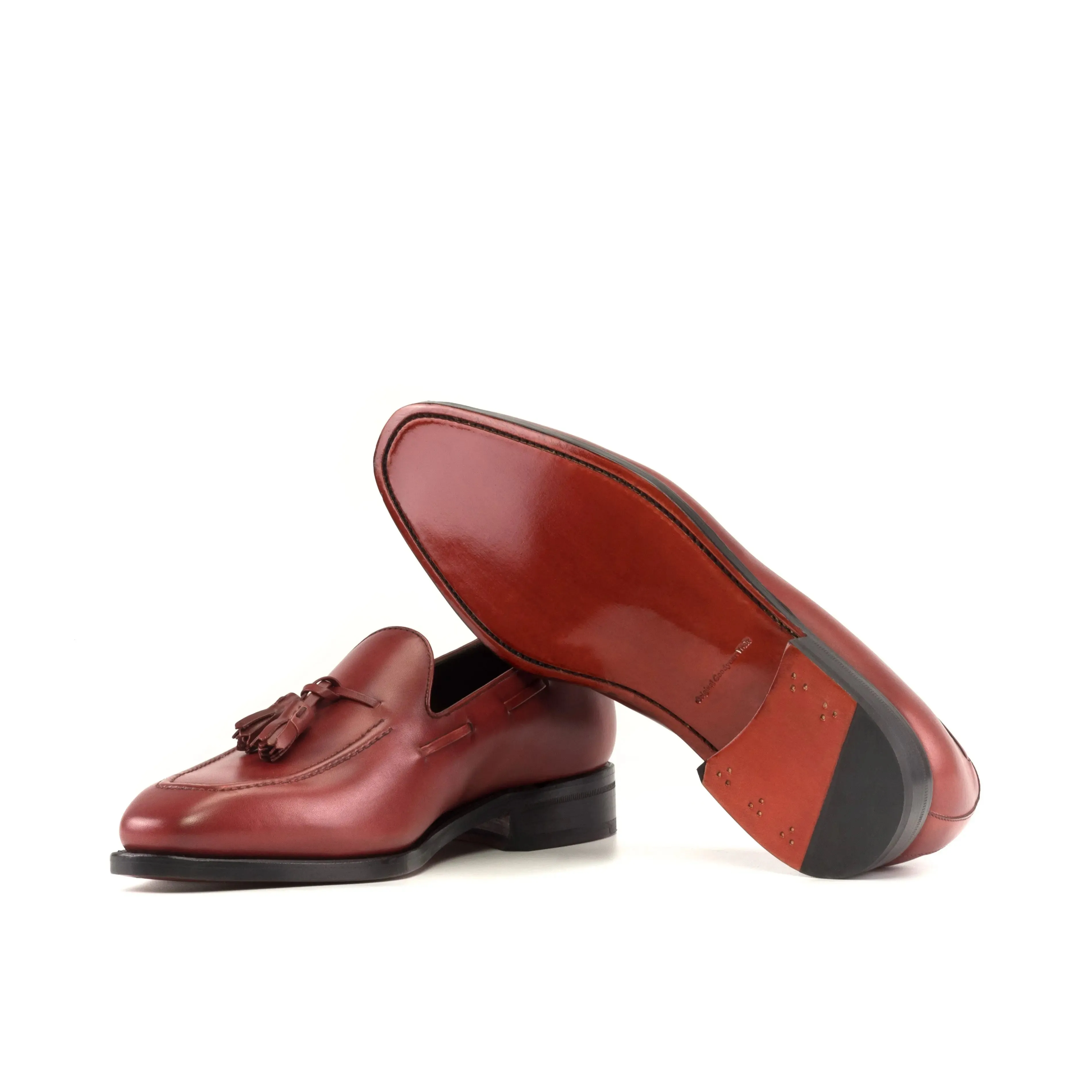 DapperFam Luciano in Red Men's Italian Leather Loafer