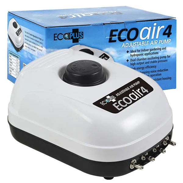 EcoPlus® EcoAir 4, Adjustable Air Pump, Four Outlets, 6.5 Watt (253 GPH)