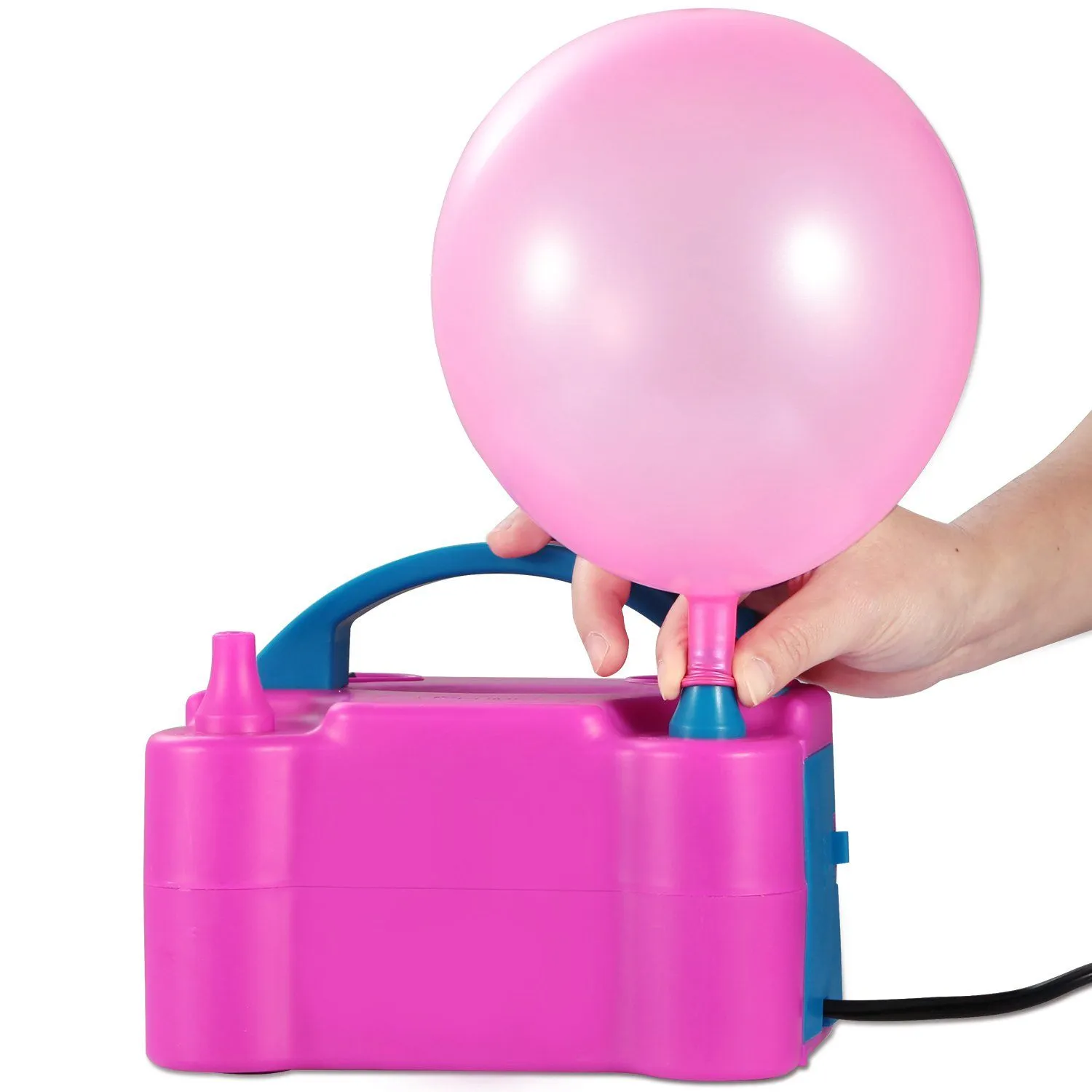 Electric Balloon Pump 600W Balloon Blower Inflator Dual Nozzle