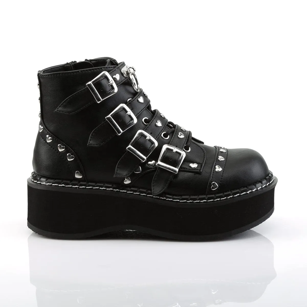 EMILY-315 Black Vegan Leather