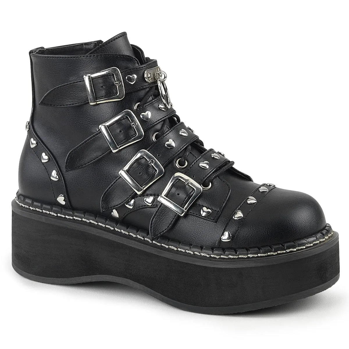 EMILY-315 Black Vegan Leather