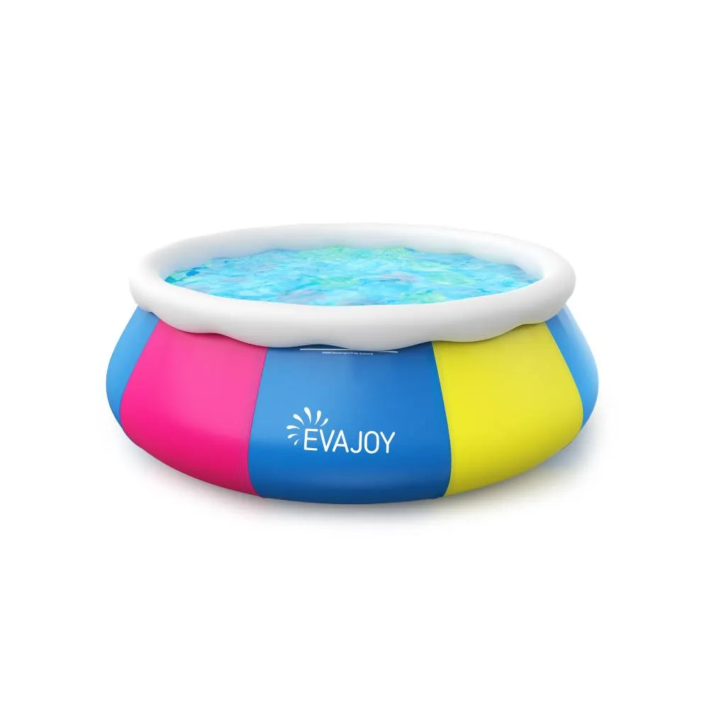 Evajoy Inflatable Swimming Pool, 18ft*48in Inflatable Top Ring Pool with Pool Cover