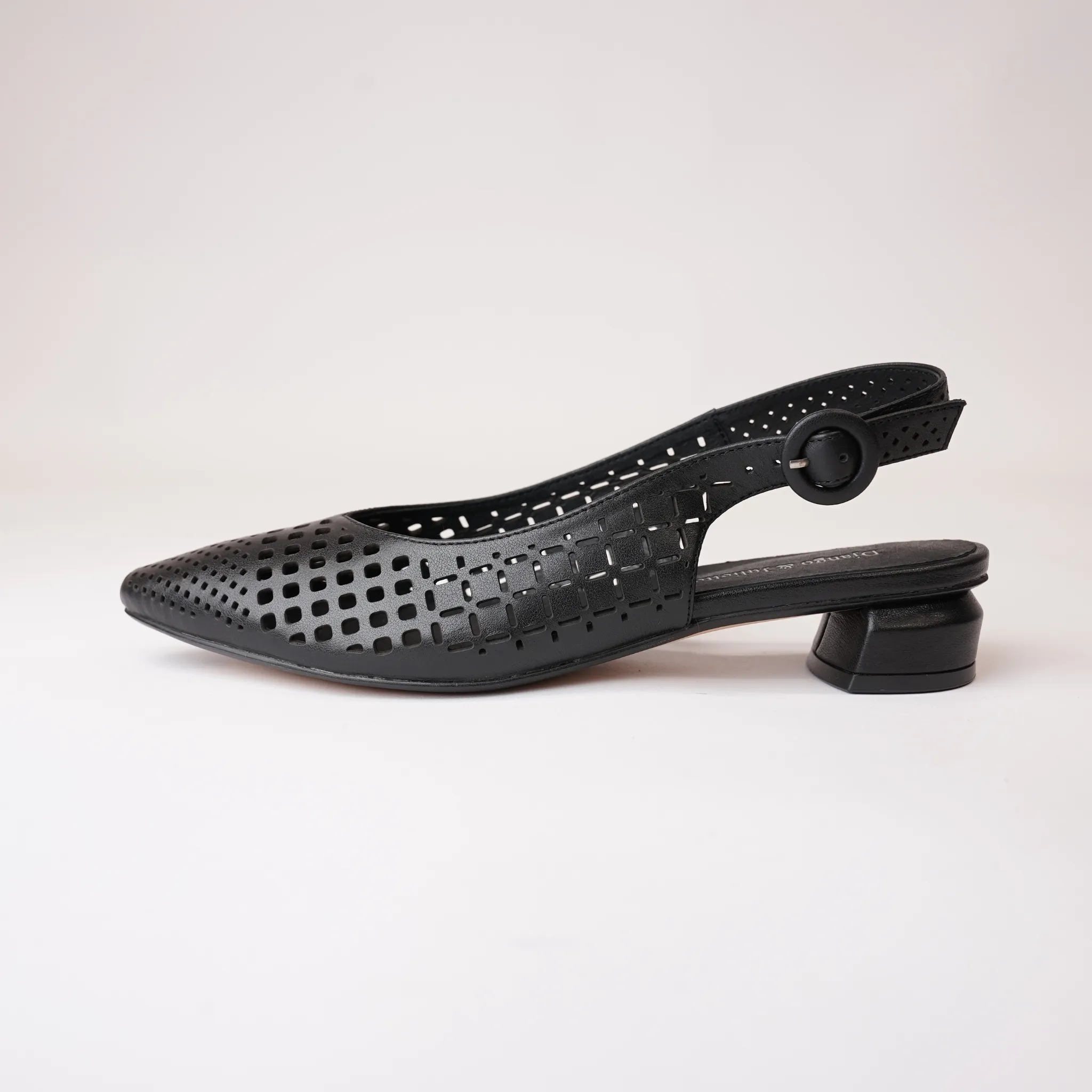 Fabbi Black Leather Flats