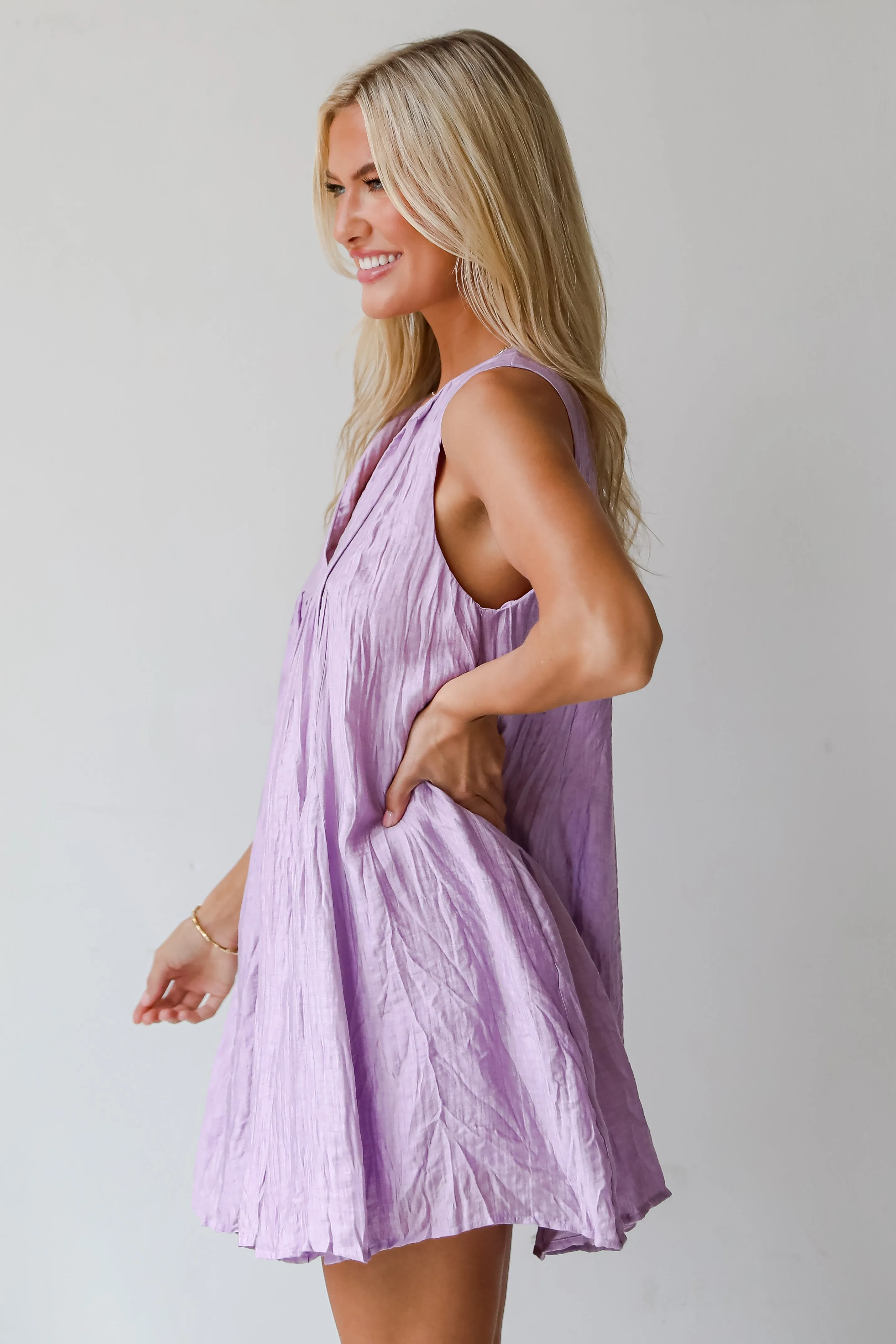 FINAL SALE - Pretty Sweetheart Lavender Mini Dress