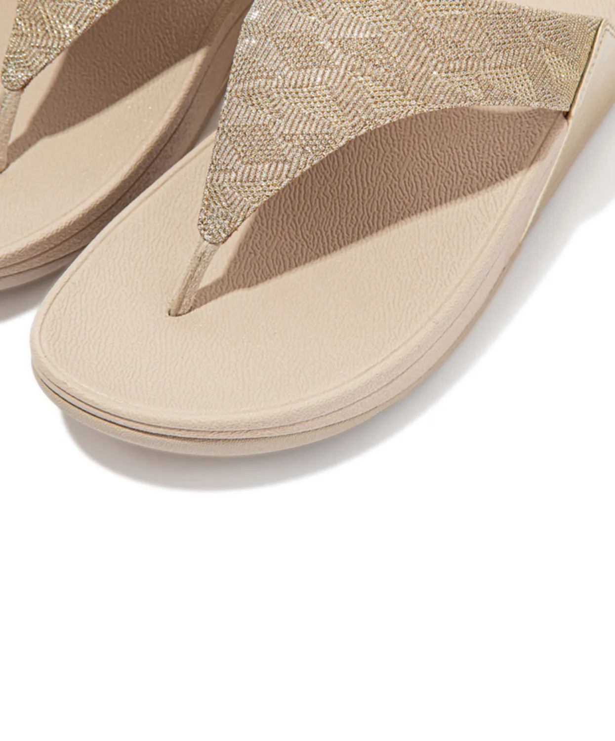 FitFlop Lulu Glitz Toe Post Sandals Gold