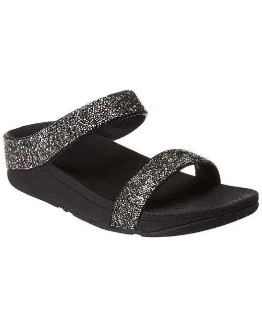 FitFlop Womens Fino Quartz Slides Black