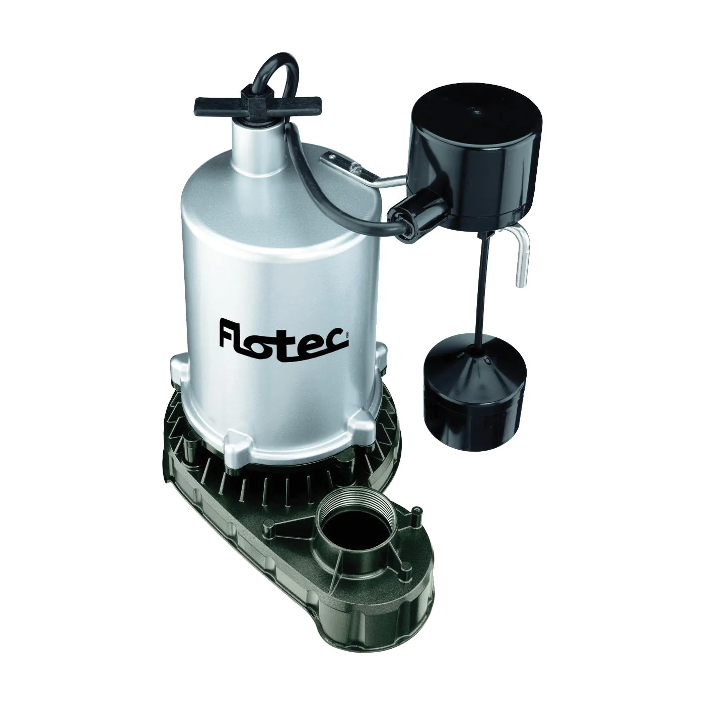 Flotec FPZT7350 Sump Pump, 7.3 A, 115 V, 0.5 hp, 1-1/2 in Outlet, 23 ft Max Head, 1380 gph, Zinc