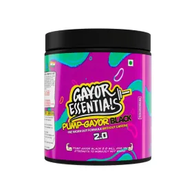 Gayor essentials Pump gayor black 2.O advanced pre workout formula without caffeine 10g citrulline malate caffeine free preworkout (351g, Raspberry)