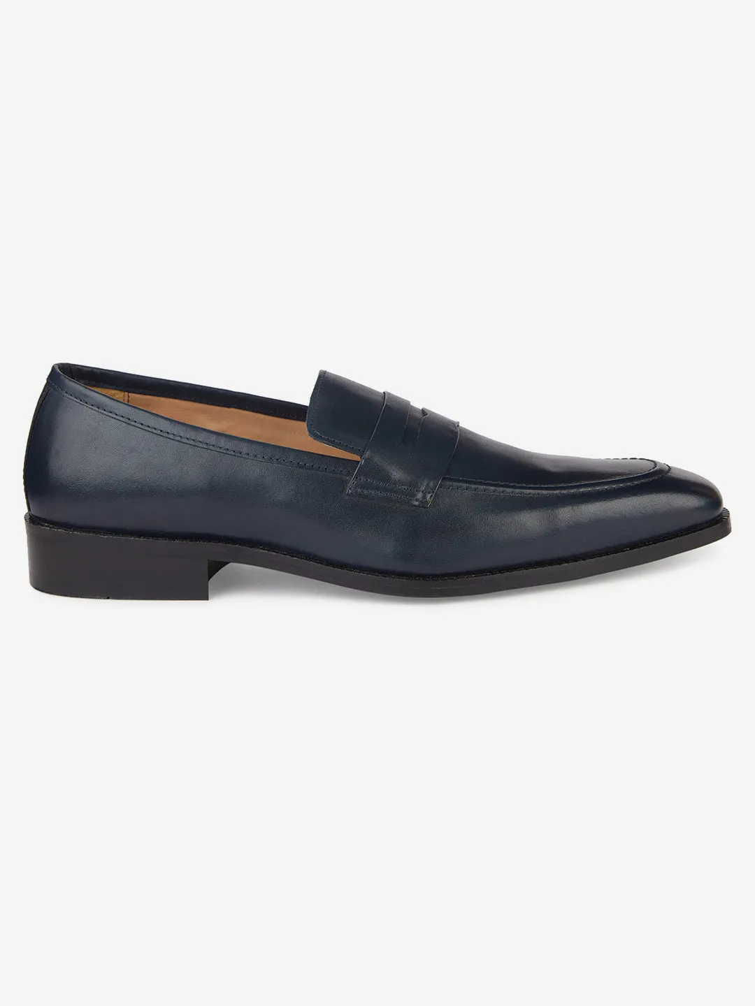 Genuine Leather Navy Formal Loafers