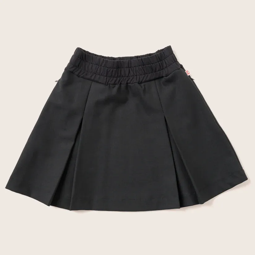 Girls Black Circle Skirt with Pockets for Pump (3-12Yrs) - Ideal for School and Special Occasions