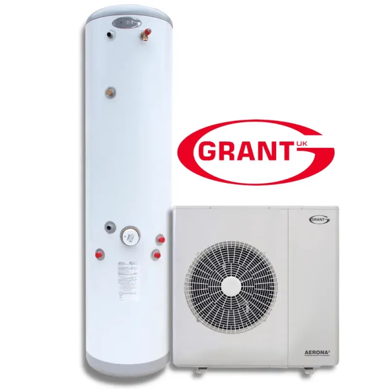 Grant Aerona3 Air Source Heat Pump With Slim Cylinder & Install Pack