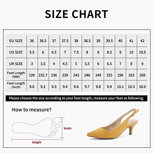 Greatonu Womens Gold Sexy Pointed Closed Toe Comfortable Slingback Pumps Court Shoes