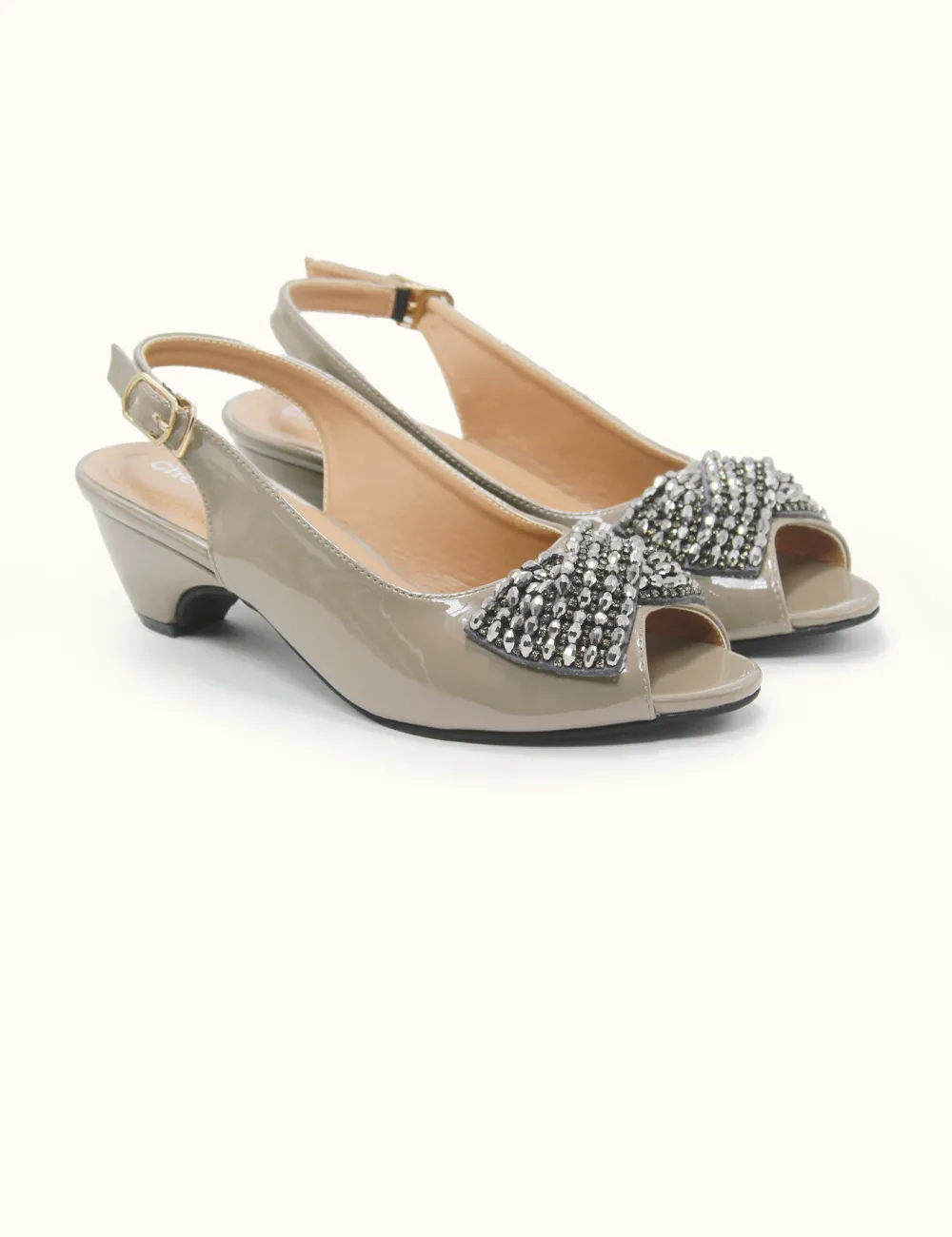 Grey | Fancy Heel Pumps for Women