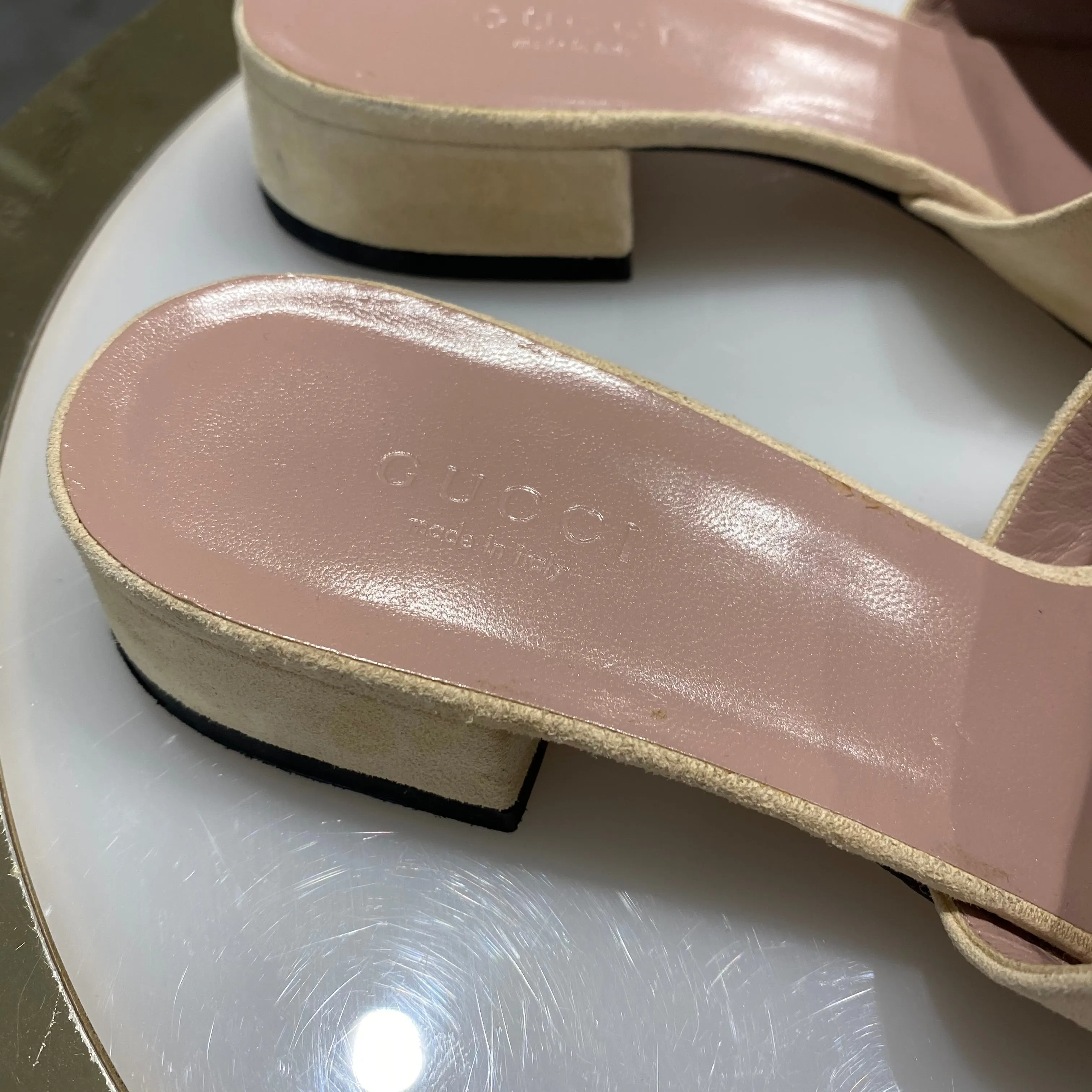 Gucci Crystal Maxime Slide Sandals