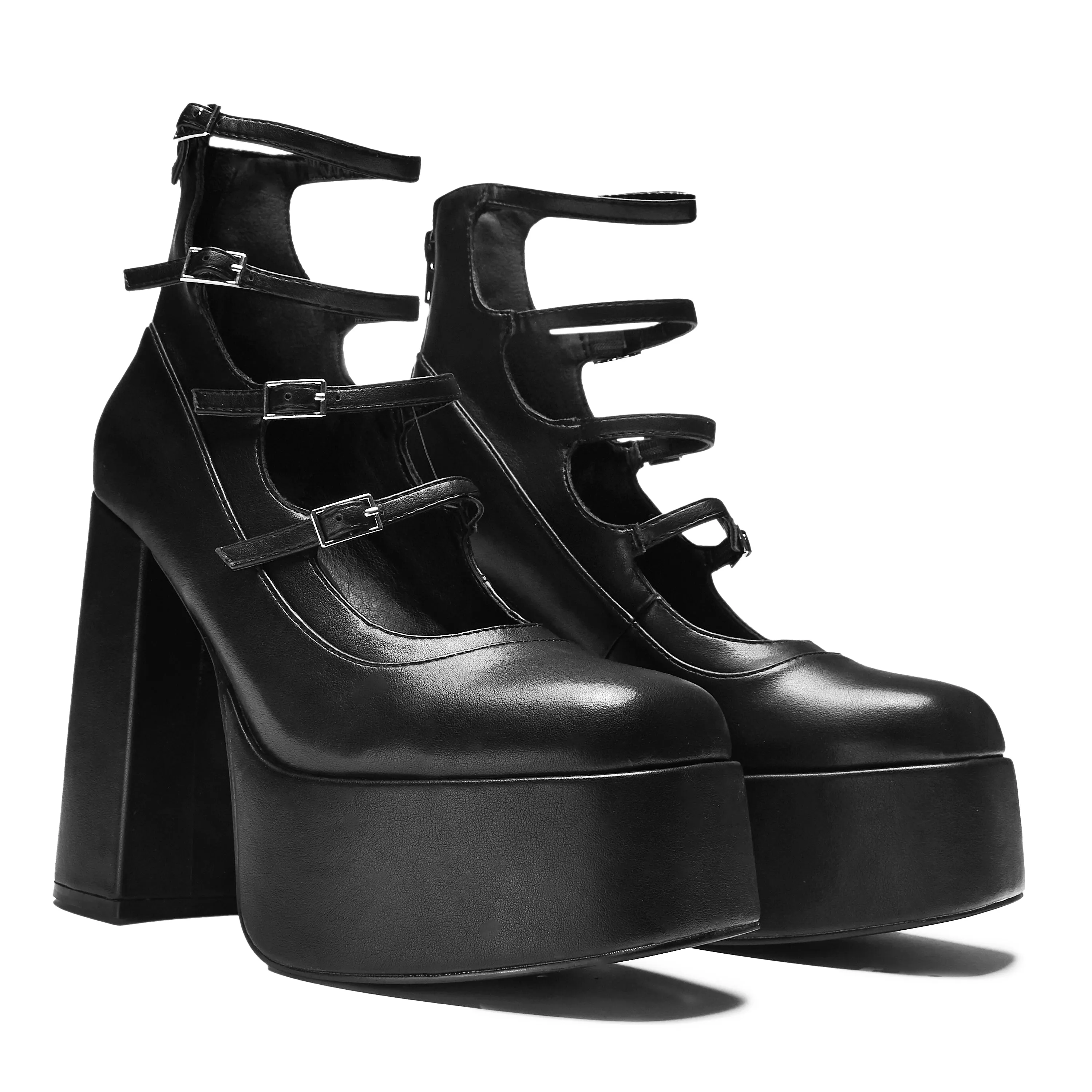 Gurren Strappy Platform Heels