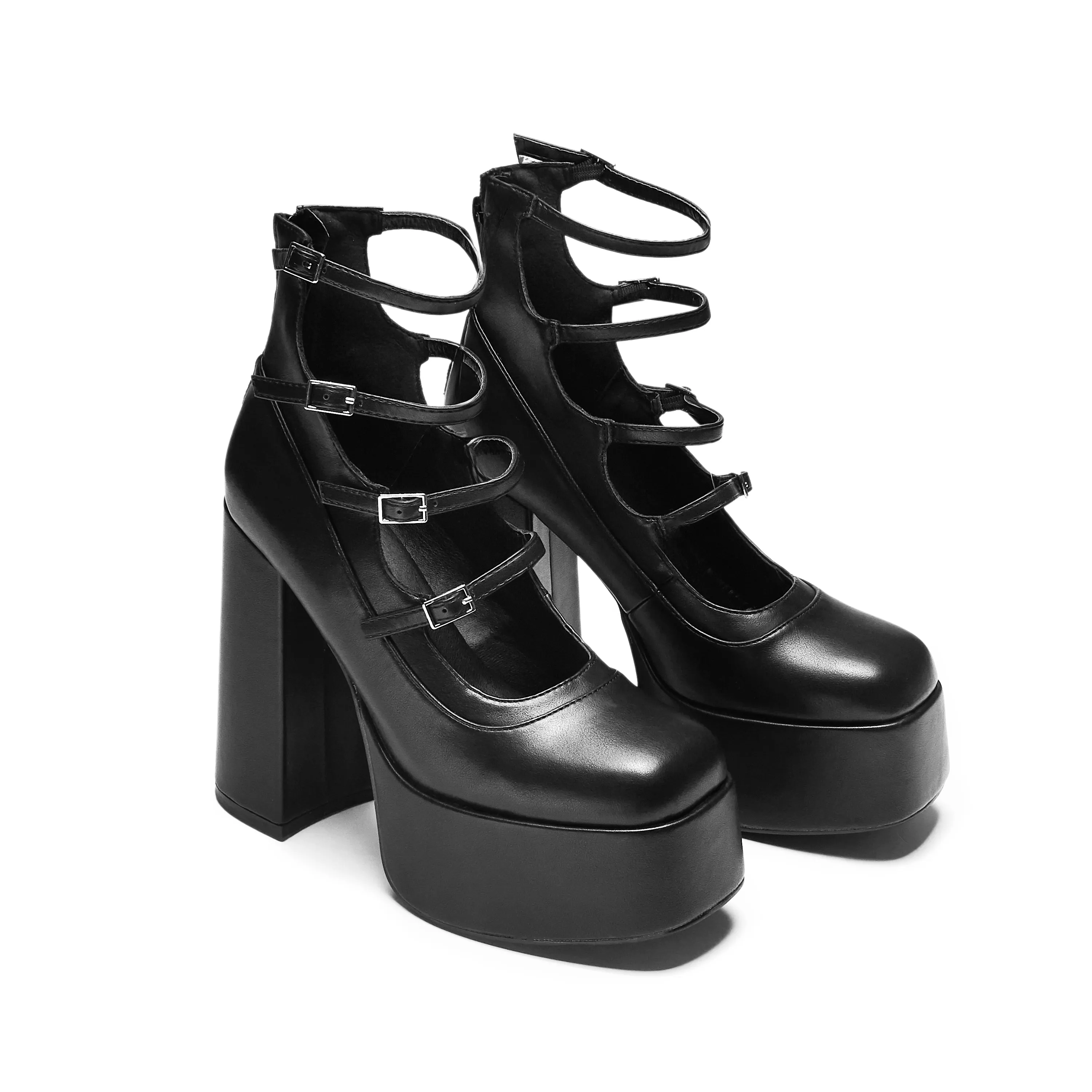 Gurren Strappy Platform Heels