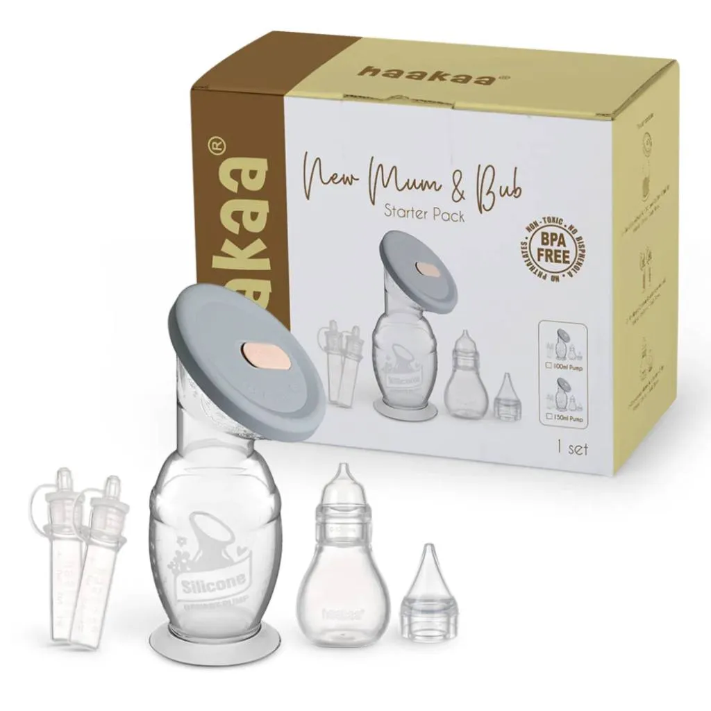 Haakaa New Mum & Bub Starter Pack - 100ml Pump