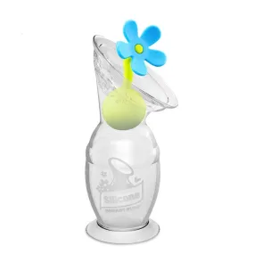 Haakaa Silicone Breast Pump & Flower Stopper (Blue)