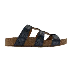 Haflinger Alice Slide Sandal (Women) - Black Glitter